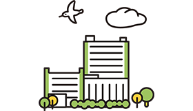 地域冷暖房×病院